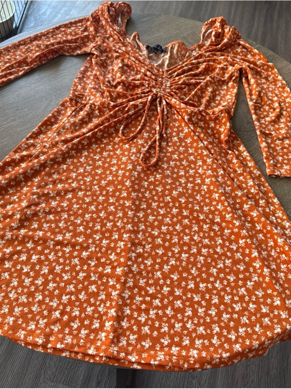 Trixxi Orange Floral Midi Dress